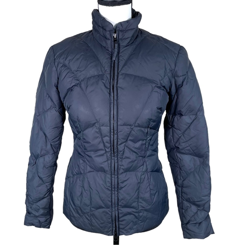 Add Down Navy Quilted Goose Down Padded Jacket